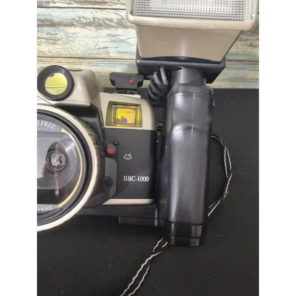 Argus BBC-1000 35mm Film Camera Champagne Black Good Focus Free Motor Drive